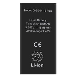 Batterie sans BMS pour iPhone 15 Plus 4383mAh - AVIZAR - BAT-BMS-15M - Noir - Lithium Ion - 37 V