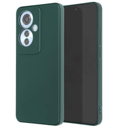 Coque pour Oppo Reno 11F - AVIZAR - Silicone Finition Mate Soft Touch - Vert - Semi-rigide - Lisse