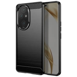 Coque pour Honor 200 Pro - AVIZAR - Souple Effet Carbone et Brossé Noir