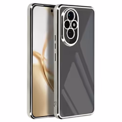 Coque pour Honor 200 Pro Dos Transparent Contour effet Chromé Argent