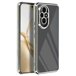 Coque pour Honor 200 Pro Dos Transparent Contour effet Chromé Argent