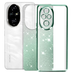 Coque pour Honor 200 Pro Motif Paillette Dégradé Caméra Protégée Vert