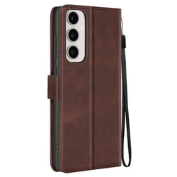 Étui pour Samsung Galaxy S24 FE - AVIZAR - Dragonne Clapet Support Portefeuille Marron