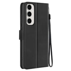 Étui pour Samsung Galaxy S24 FE Dragonne Clapet Support Portefeuille Noir