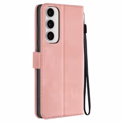 Étui pour Samsung Galaxy S24 FE Dragonne Clapet Support Portefeuille Rose Champagne