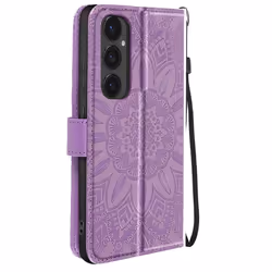 Étui Folio - Mandala - Galaxy S24 FE - Protection Intégrale - Support Vidéo - Dragonne Violet