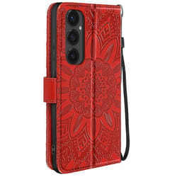 Étui Folio - Mandala - Galaxy S24 FE - Rouge - Protection Intégrale - Support Vidéo