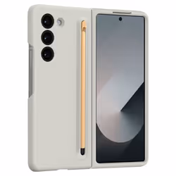 Coque Samsung Galaxy Z Fold 6 Soft Touch avec Stylet Tactile Gris Clair