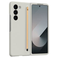 Coque Samsung Galaxy Z Fold 6 Soft Touch avec Stylet Tactile Gris Clair