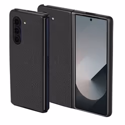 Coque - AVIZAR - Samsung Galaxy Z Fold 6 - Texture grainée - Noir - Protection chocs et rayures