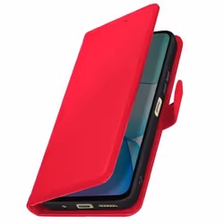 Étui pour smartphone - Xiaomi - Redmi 13 - Cuir vegan - Rabat portefeuille - Rouge