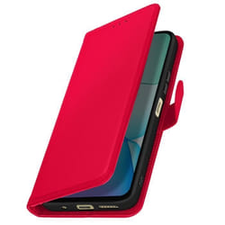 Étui pour smartphone - Xiaomi - Redmi 13 - Cuir vegan - Rabat portefeuille - Rouge