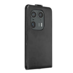 Étui Clapet Vertical - Motorola - Edge 50 Ultra - Éco-cuir - Rangement carte - Noir