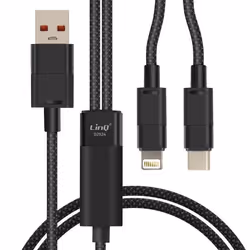 Câble de Charge USB vers Lightning et USB-C - LINQ - 60W - 12 m - Compatible Apple et USB-C