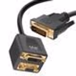 Adaptateur DVI vers VGA - LinQ - Compact 33cm - DVI Mâle - VGA Femelle - DVI-I Femelle