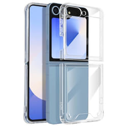 Coque de protection AVIZAR pour Samsung Galaxy Z Flip 6 - Transparent - Bords surélevés et coins renforcés