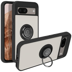 Coque pour smartphone - AVIZAR - Google Pixel 8A - Bague Métallique - Support Vidéo - Noir