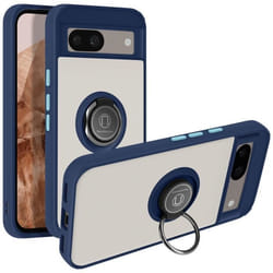 Coque pour Google Pixel 8A - AVIZAR - Bague Métallique Support Vidéo - Bleu