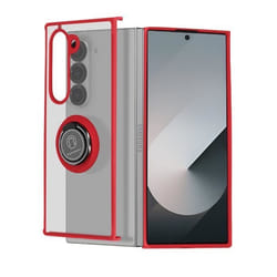Coque pour Samsung Galaxy Z Fold 6 - AVIZAR - Bague Métallique Support Vidéo - Rouge