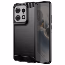 Coque pour Motorola Edge 50 Pro - AVIZAR - Effet Carbone et Brossé - Noir