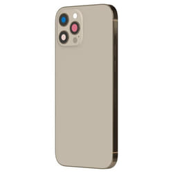 Châssis iPhone 12 Pro - AVIZAR - Vitre arrière dorée - Réparation rapide - Matériaux de qualité - 100 g