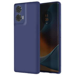 Coque pour Motorola Edge 50 Fusion - AVIZAR - Silicone - Finition Mate - Bleu