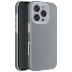 Coque pour iPhone 16 Pro - AVIZAR - Silicone Souple - Bord Surélevé - Gris