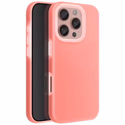 Coque pour iPhone 16 Pro Max Silicone Intérieur Doux Bord Surélevé Rose Poudré