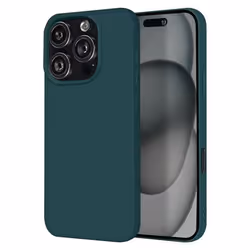 Coque pour iPhone 16 Pro - AVIZAR - Silicone - Finition Mate - Soft Touch - Vert Foncé