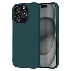 Coque pour iPhone 16 Pro - AVIZAR - Silicone - Finition Mate - Soft Touch - Vert Foncé