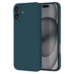 Coque pour iPhone 16 Silicone Finition Mate Soft Touch Vert Foncé
