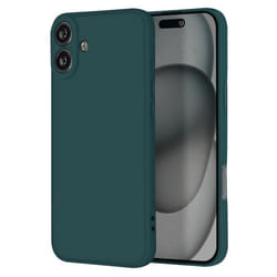 Coque pour iPhone 16 Silicone Finition Mate Soft Touch Vert Foncé