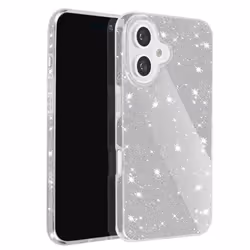 Coque iPhone 16 AVIZAR Paillette Argent - Résistant aux rayures et chocs