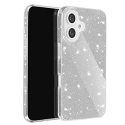 Coque iPhone 16 AVIZAR Paillette Argent - Résistant aux rayures et chocs