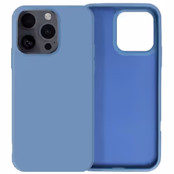 Coque pour iPhone 16 Pro - AVIZAR - Semi-rigide Soft-touch - Bleu - Protection antichoc et anti-rayures
