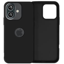 Coque pour iPhone 16 - AVIZAR - Soft Touch Mat Silicone Flexible - Noir - Protection renforcée