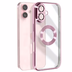Coque de protection AVIZAR pour iPhone 16 - Glam Rose - Antichoc - Bords surélevés - Ultra-légère