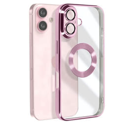 Coque de protection AVIZAR pour iPhone 16 - Glam Rose - Antichoc - Bords surélevés - Ultra-légère
