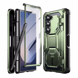 Coque Carbone pour Samsung Z Fold 6 Protection Intégrale Antichoc I-Blason Vert Foncé