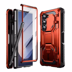 Coque Carbone pour Samsung Z Fold 6 - I-BLASON - Protection Intégrale Antichoc - Rouge