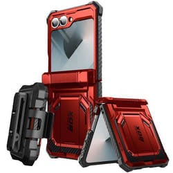 Coque Carbone pour Samsung Z Flip 6 Protection Intégrale Antichoc I-Blason Rouge