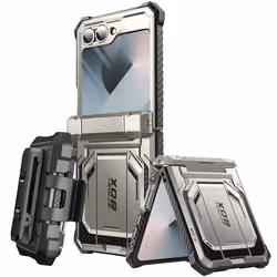 Coque Carbone pour Samsung Z Flip 6 - I-BLASON - Protection Intégrale - Antichoc - Gris