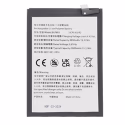 Batterie interne pour Oppo A53s et A54 5G 5000mAh modèle BLP805 Noir