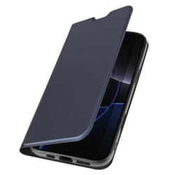 Étui pour iPhone 16 Pro - AVIZAR - Soft touch - Porte-carte - Support Vidéo - Bleu