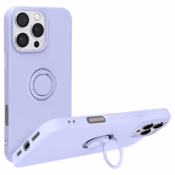 Coque pour iPhone 16 Pro Max - AVIZAR - Bague Support Silicone Flexible - Violet - Lavande - Mixte