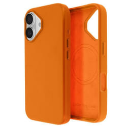 Coque MagSafe - Cuir Vegan - iPhone 16 - Orange - Protection contre les rayures - Élégante