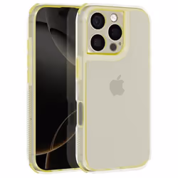 Coque pour iPhone 16 Pro Max - AVIZAR - Coins Bumper Renforcés Jaune