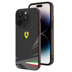 Coque - Ferrari - iPhone 14 Pro Max - Bi-matière - Compatible Charge QI - Élégante