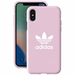 Coque pour iPhone X et XS - ADIDAS - Canvas - Silicone Gel - Rose