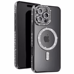 Coque - Diamant - iPhone 16 Pro - Protection MagSafe - Contour Strass - Élégante